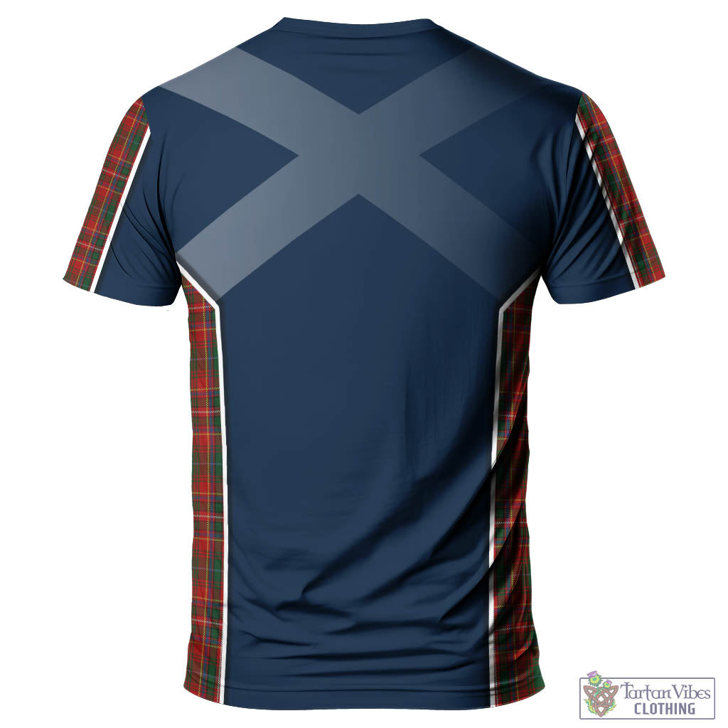 Tartan Vibes Clothing MacInnes Hastie Tartan T-Shirt with Family Crest and Lion Rampant Vibes Sport Style