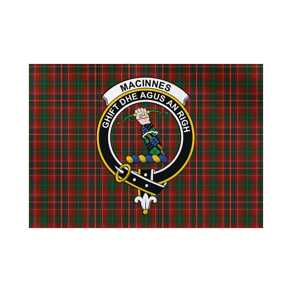 MacInnes Hastie Tartan Flag with Family Crest - Tartan Vibes Clothing