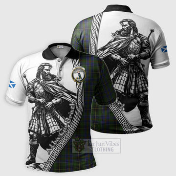 MacInnes (McInnes) Tartan Clan Crest Polo Shirt with Highlander Warrior Celtic Style