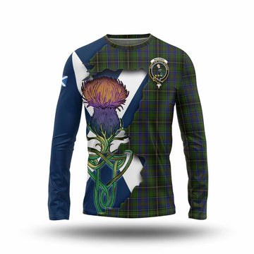 MacInnes (McInnes) Tartan Family Crest Long Sleeve T-Shirt Scottish Thistle Celtic Inspired Unisex - Tartan Vibes Clothing