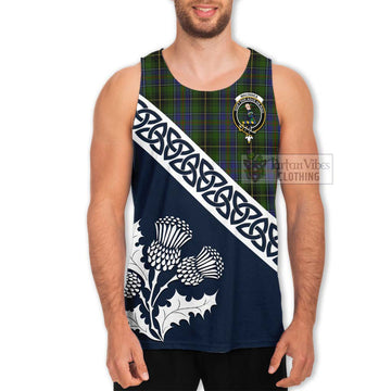 MacInnes (McInnes) Tartan Men's Tank Top Featuring Thistle and Scotland Map