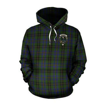 MacInnes (McInnes) Tartan Cotton Hoodie with Family Crest Celtic Skull Style