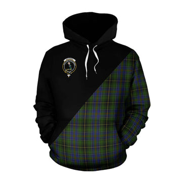 MacInnes (McInnes) Tartan Cotton Hoodie with Family Crest and Military Logo Style