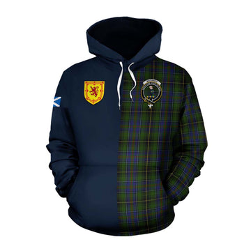 MacInnes (McInnes) Tartan Cotton Hoodie Alba with Scottish Lion Royal Arm Half Style