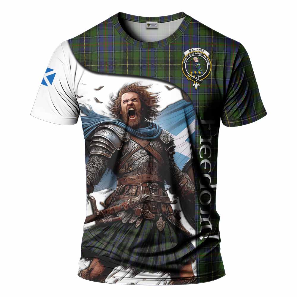 MacInnes (McInnes) Crest Tartan T-Shirt Inspired by the Freedom of Scottish Warrior