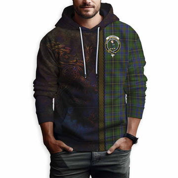 MacInnes (McInnes) Tartan Family Crest Hoodie Alba Gu Brath Be Brave Lion Ancient Style Pullover Hoodie - Tartan Vibes Clothing