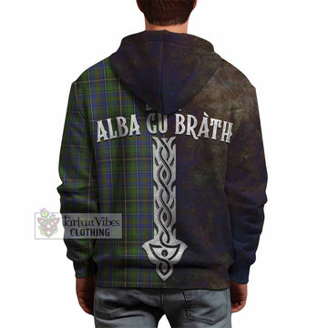 MacInnes (McInnes) Tartan Family Crest Hoodie Alba Gu Brath Be Brave Lion Ancient Style - Tartan Vibes Clothing