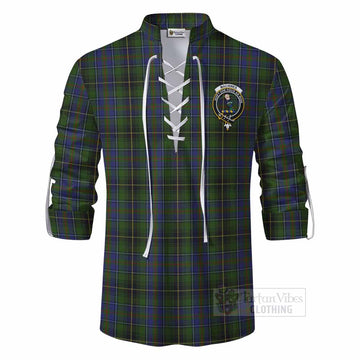 MacInnes (McInnes) Tartan Ghillie Kilt Shirt with Family Crest DNA In Me Style