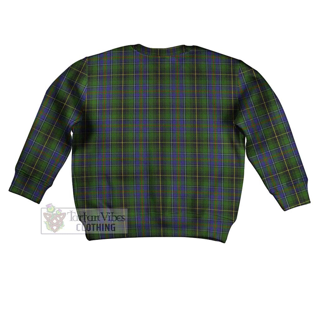 Tartan Vibes Clothing MacInnes (McInnes) Tartan Kid Ugly Sweater with Family Crest