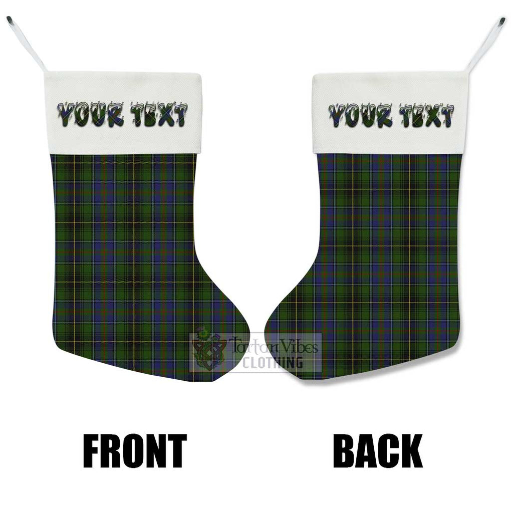 Tartan Vibes Clothing MacInnes (McInnes) Tartan Christmas Stocking with Personalized Text