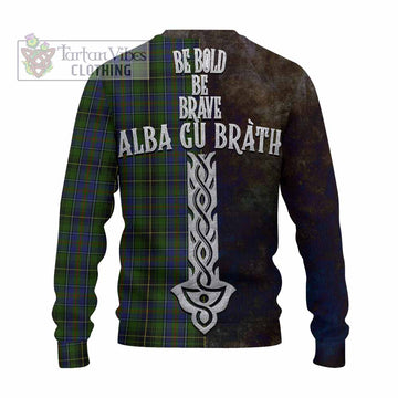 MacInnes (McInnes) Tartan Family Crest Knitted Sweater Alba Gu Brath Be Brave Lion Ancient Style - Tartan Vibes Clothing