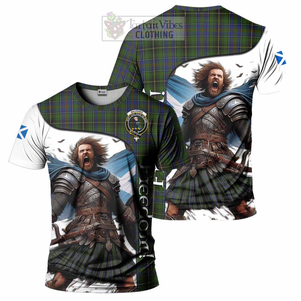 MacInnes (McInnes) Crest Tartan T-Shirt Inspired by the Freedom of Scottish Warrior