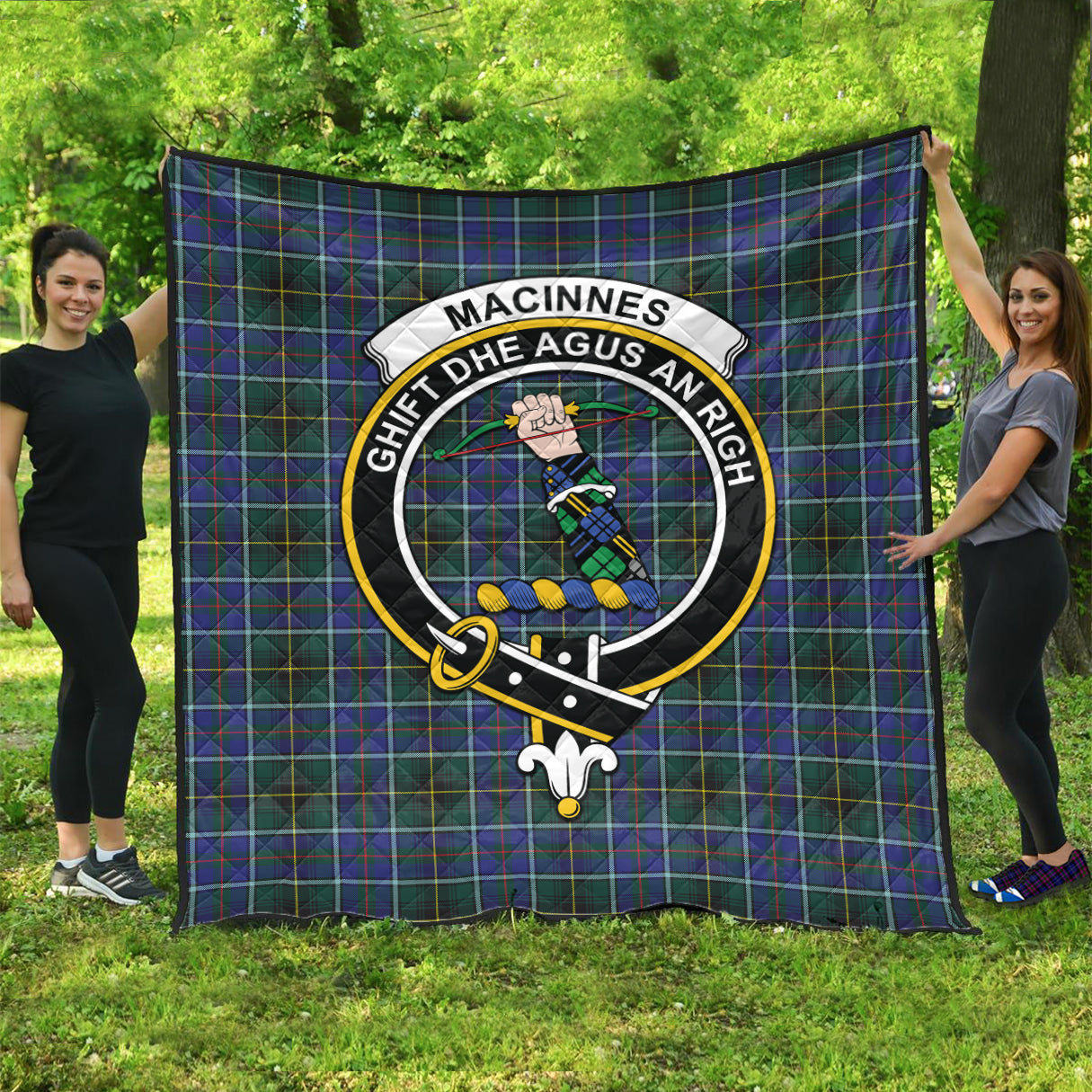 macinnes-modern-tartan-quilt-with-family-crest