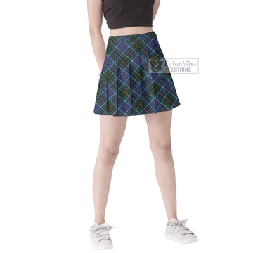 MacInnes Modern Tartan Women's Plated Mini Skirt Cross Style