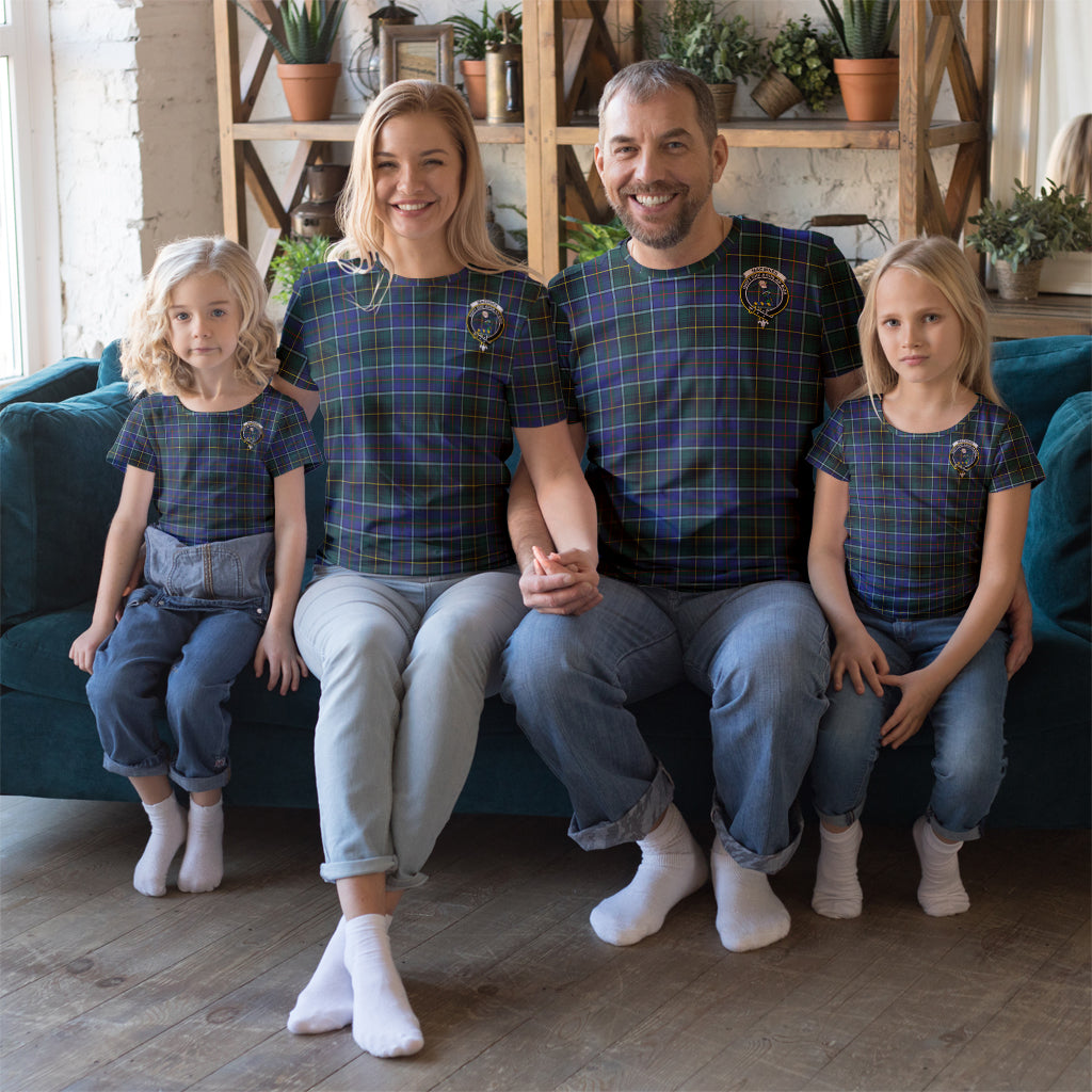 MacInnes Modern Tartan T-Shirt with Family Crest Kid's Shirt - Tartan Vibes Clothing