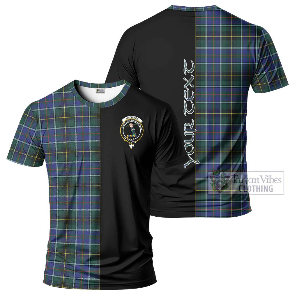 MacInnes Modern Tartan T-Shirt with Family Crest and Half Of Me Style Kid's Shirt - Tartanvibesclothing Shop