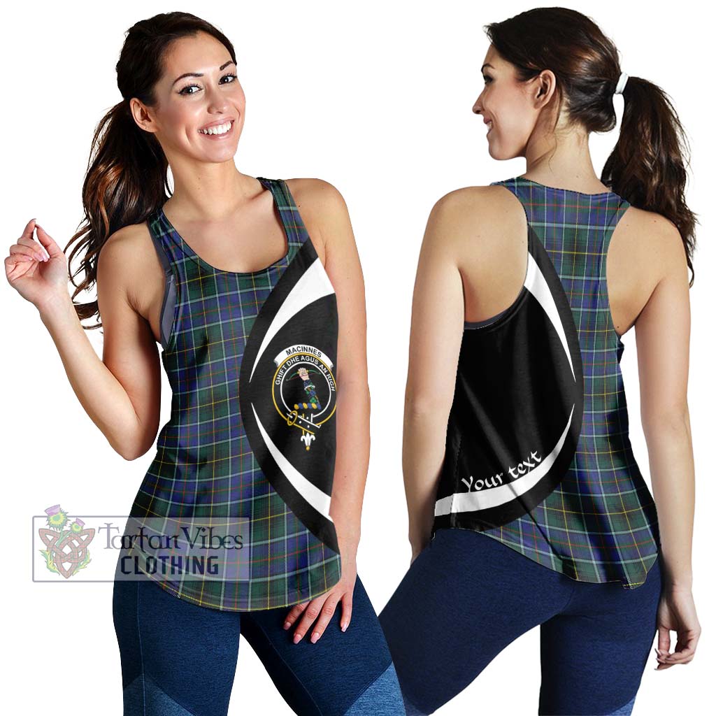 MacInnes Modern Tartan Women's Racerback Tanks with Family Crest Circle Style 4XL - Tartan Vibes Clothing