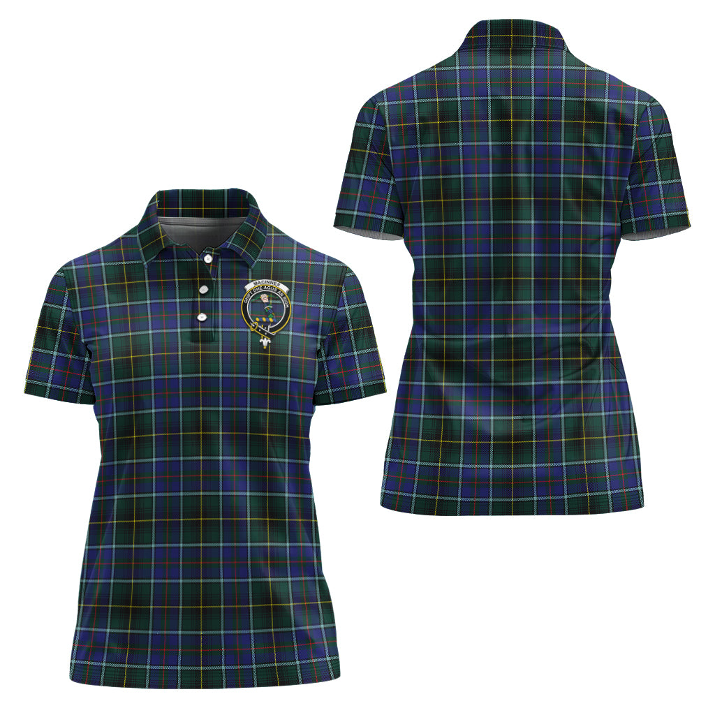 macinnes-modern-tartan-polo-shirt-with-family-crest-for-women