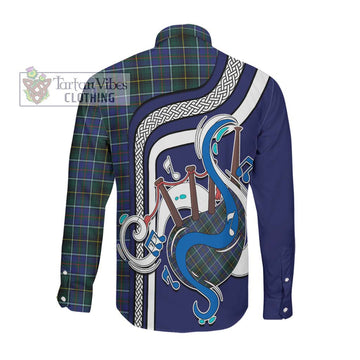 MacInnes Modern Tartan Long Sleeve Button Shirt with Epic Bagpipe Style