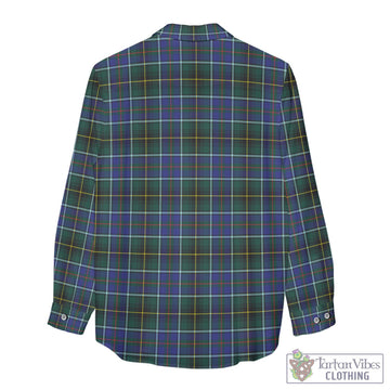 MacInnes Modern Tartan Women's Casual Shirt with Family Crest