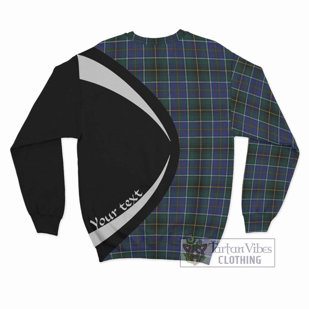 MacInnes Modern Tartan Sweatshirt with Family Crest Circle Style - Tartan Vibes Clothing