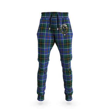 MacInnes Modern Tartan Joggers Pants with Family Crest