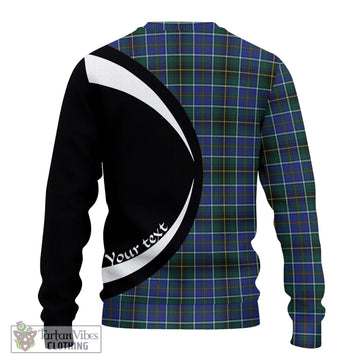 MacInnes Modern Tartan Ugly Sweater with Family Crest Circle Style