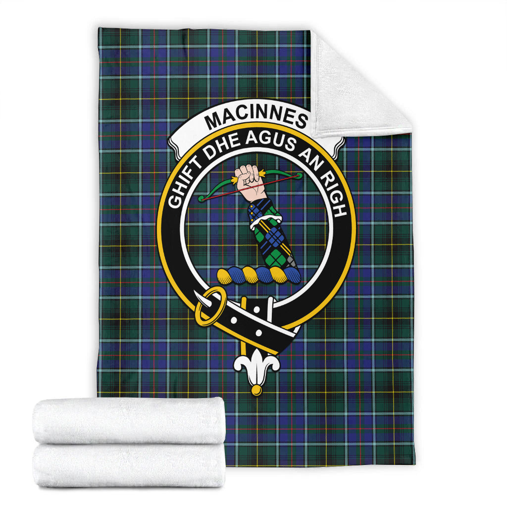 macinnes-modern-tartab-blanket-with-family-crest