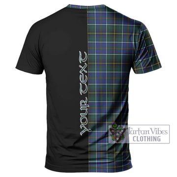 MacInnes Modern Tartan T-Shirt with Family Crest and Half Of Me Style