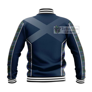 MacInnes Modern Tartan Baseball Jacket with Family Crest and Lion Rampant Vibes Sport Style