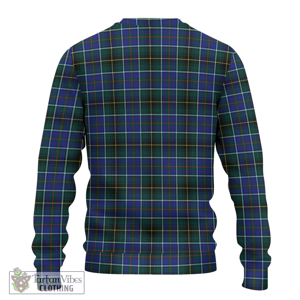 MacInnes Modern Tartan Knitted Sweater with Family Crest DNA In Me Style - Tartanvibesclothing Shop