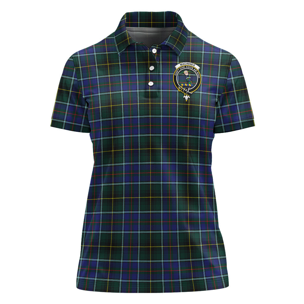 macinnes-modern-tartan-polo-shirt-with-family-crest-for-women