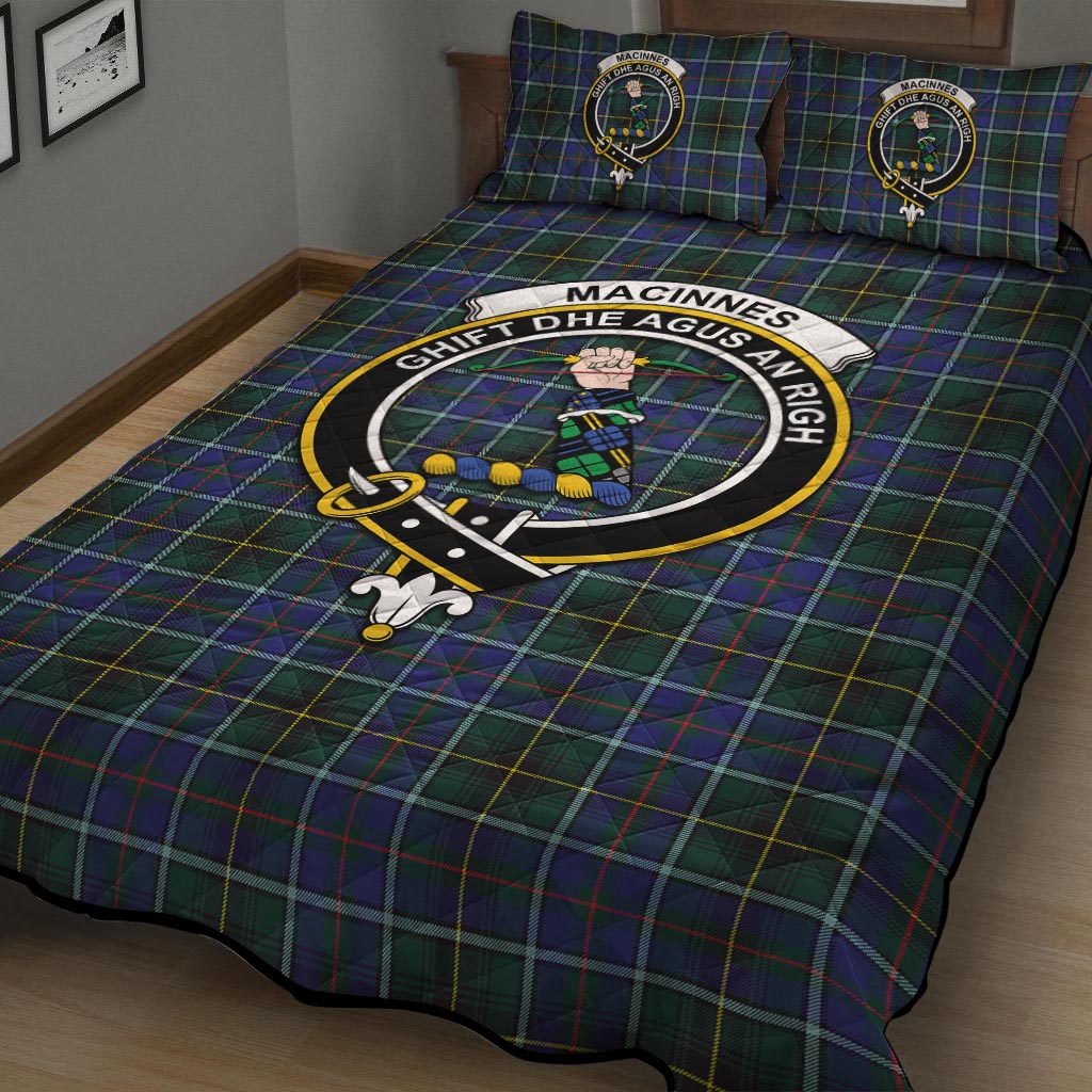 MacInnes Modern Tartan Quilt Bed Set with Family Crest - Tartan Vibes Clothing