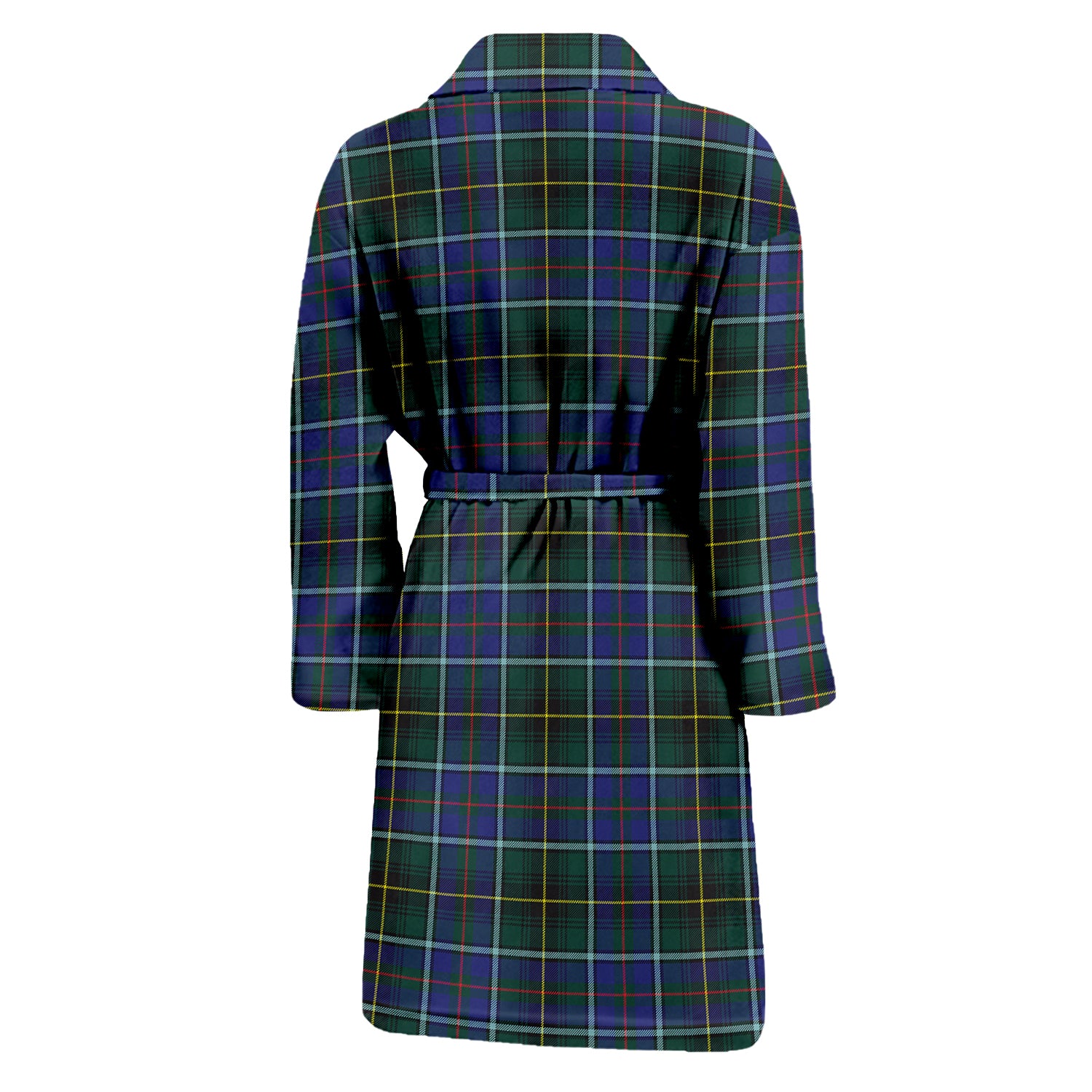 MacInnes Modern Tartan Bathrobe with Family Crest - Tartan Vibes Clothing