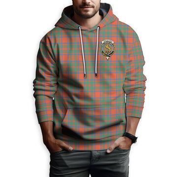 MacIntosh Ancient Tartan Hoodie with Family Crest