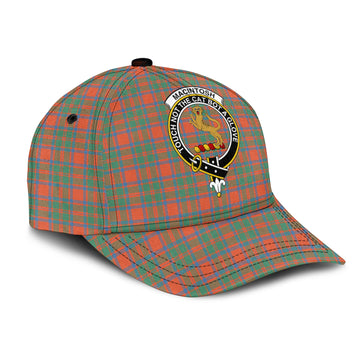 MacIntosh Ancient Tartan Classic Cap with Family Crest