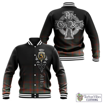 MacIntosh Ancient Tartan Baseball Jacket Featuring Alba Gu Brath Family Crest Celtic Inspired