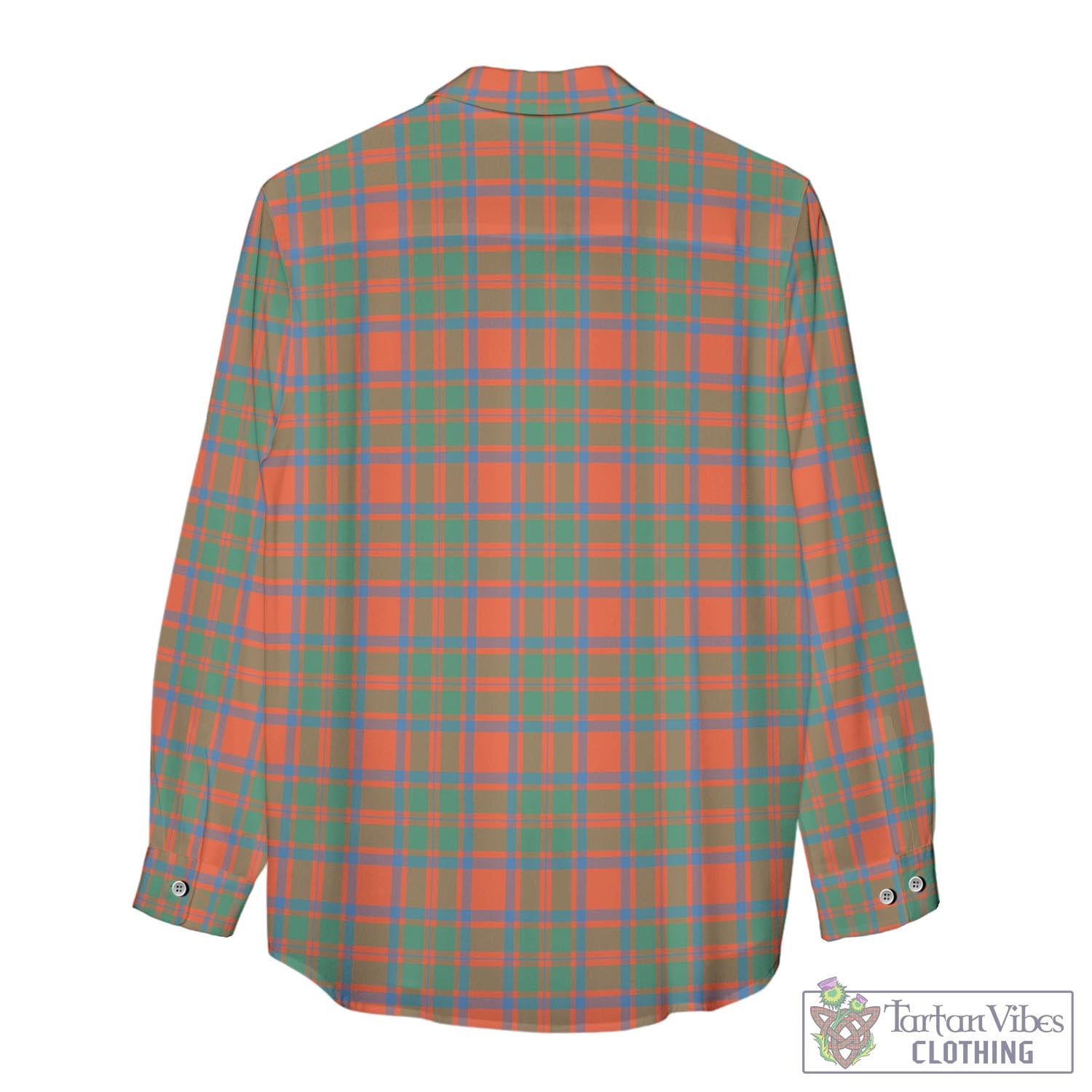 Tartan Vibes Clothing MacIntosh Ancient Tartan Womens Casual Shirt with Family Crest