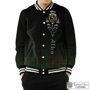 MacIntosh Hunting Tartan Baseball Jacket Featuring Alba Gu Brath Family Crest Celtic Inspired