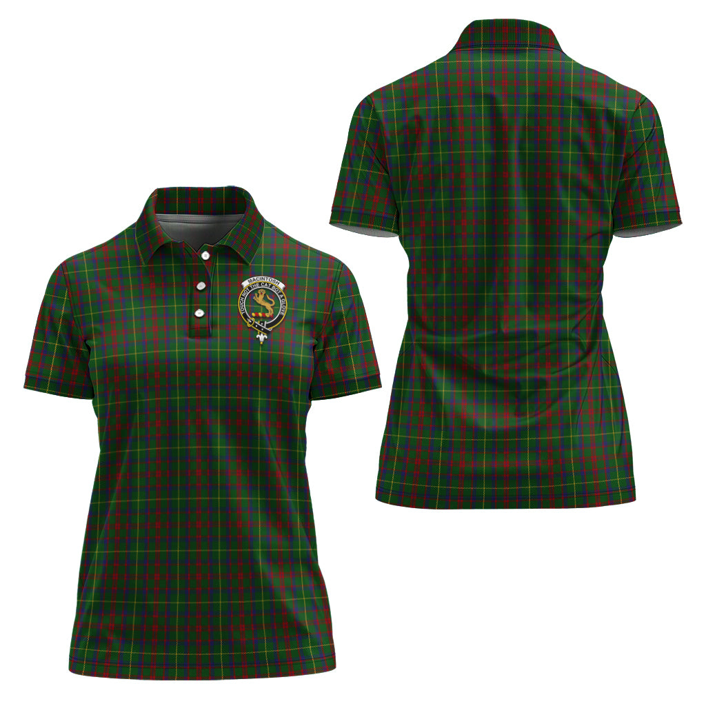 MacIntosh Hunting Tartan Polo Shirt with Family Crest For Women Women - Tartan Vibes Clothing