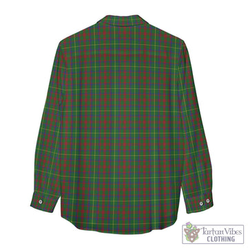 MacIntosh Hunting Tartan Women's Casual Shirt with Family Crest