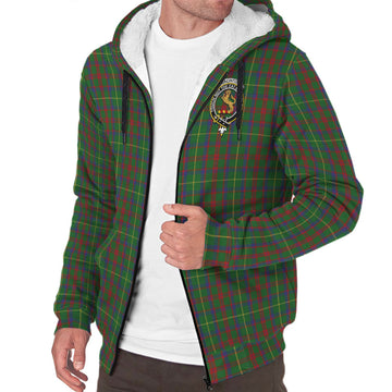 MacIntosh Hunting Tartan Sherpa Hoodie with Family Crest