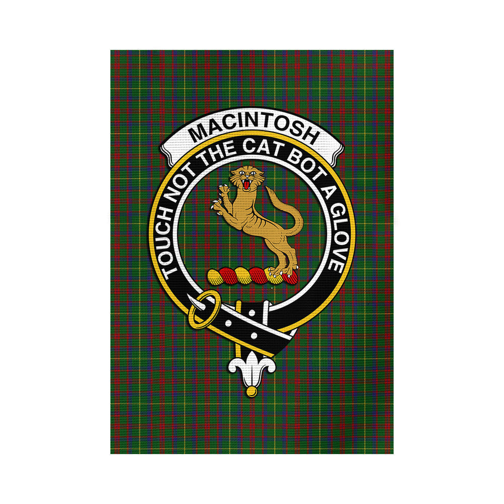 MacIntosh Hunting Tartan Flag with Family Crest - Tartan Vibes Clothing