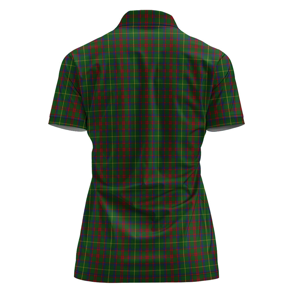 MacIntosh Hunting Tartan Polo Shirt with Family Crest For Women - Tartan Vibes Clothing