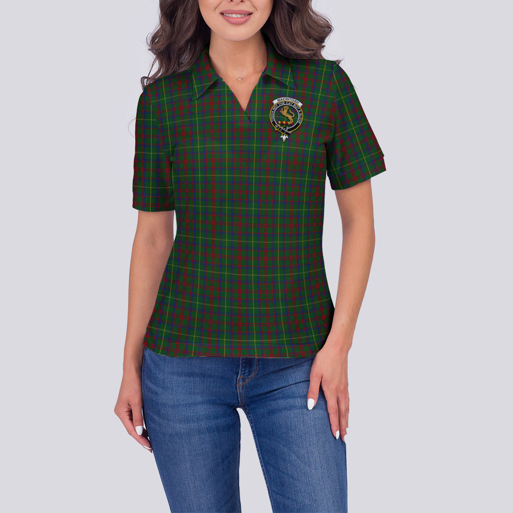 MacIntosh Hunting Tartan Polo Shirt with Family Crest For Women - Tartan Vibes Clothing