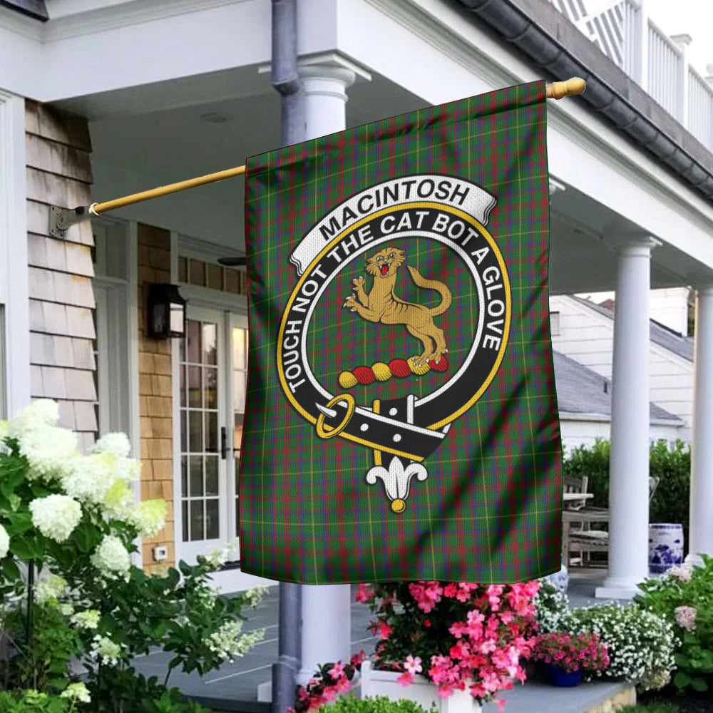 MacIntosh Hunting Tartan Flag with Family Crest - Tartan Vibes Clothing