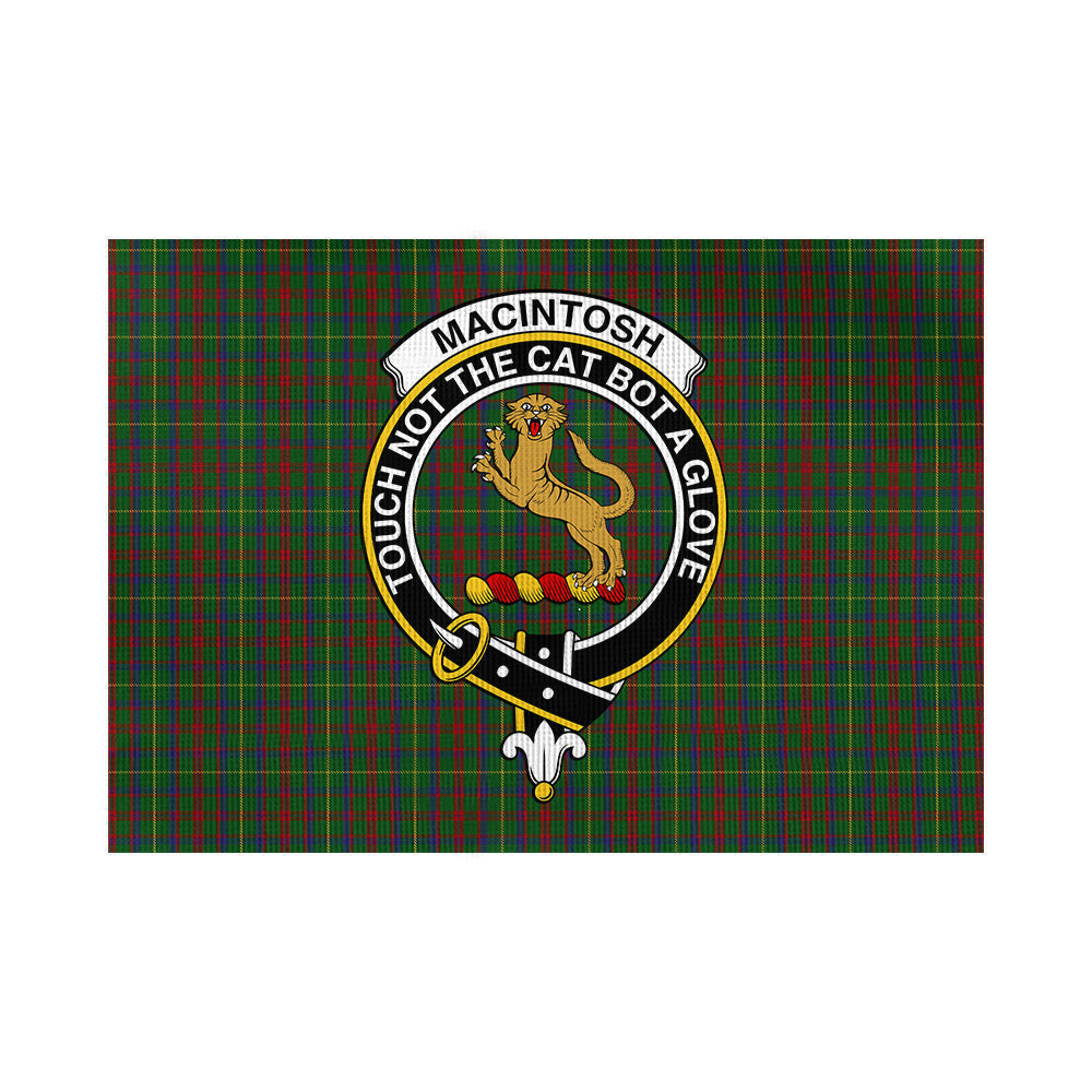 MacIntosh Hunting Tartan Flag with Family Crest - Tartan Vibes Clothing