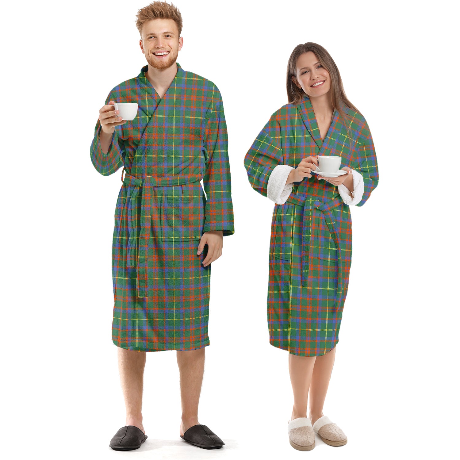 MacIntosh Hunting Ancient Tartan Bathrobe Unisex S - Tartan Vibes Clothing