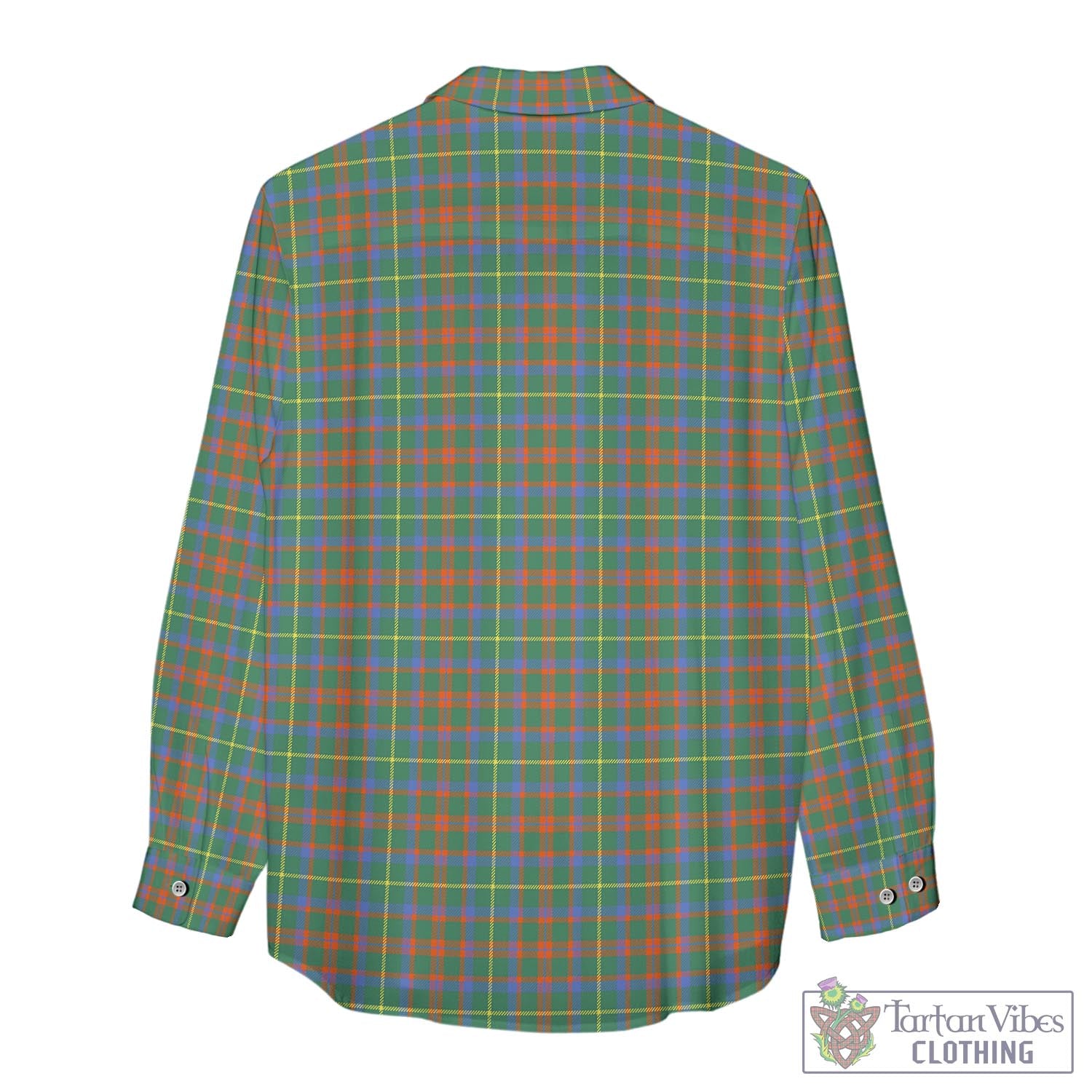 Tartan Vibes Clothing MacIntosh Hunting Ancient Tartan Womens Casual Shirt with Family Crest