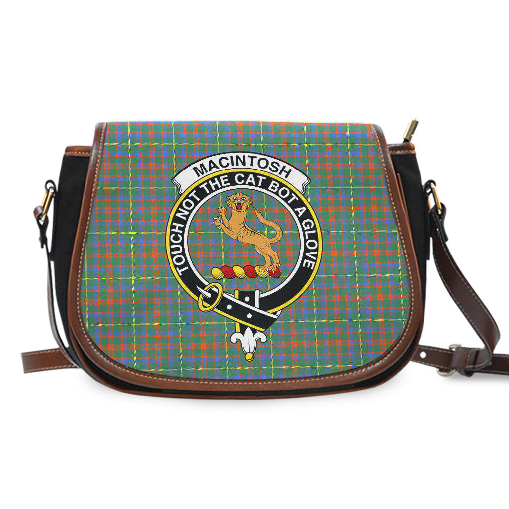 MacIntosh Hunting Ancient Tartan Saddle Bag with Family Crest - Tartan Vibes Clothing